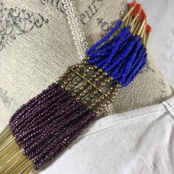 Boho Long multi-strand seed bead necklace Colorful - Picture 6 of 7